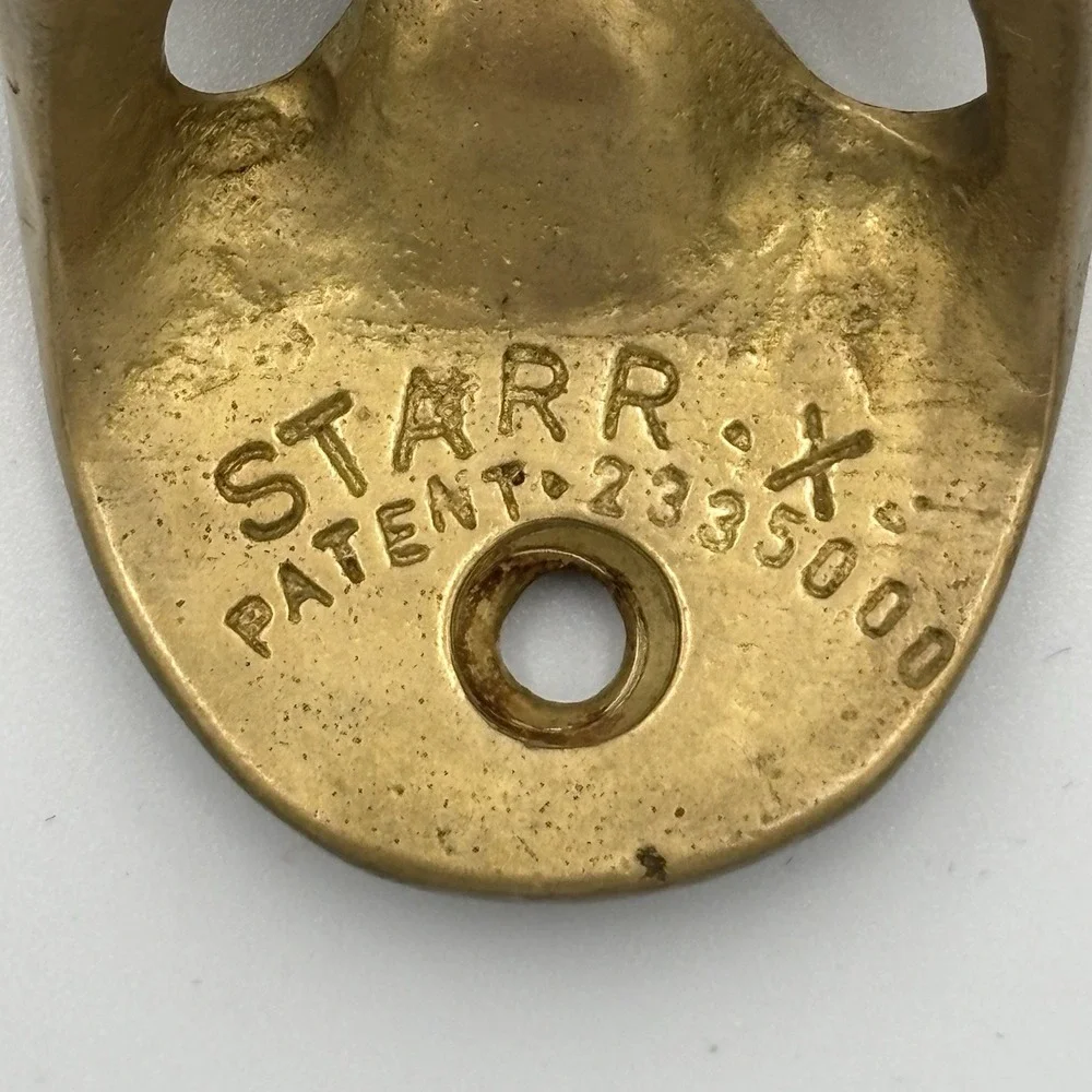 VTG COCA-COLA STARR X Wall Mount Bottle Opener Made In USA BRASS